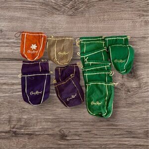 Crown Royal Bags Pull string Lot of 15 Medium Size Various Colors